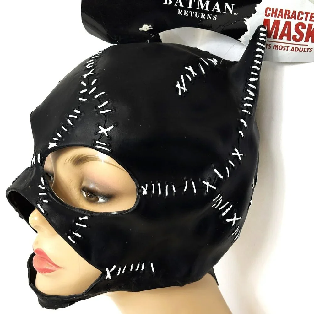 Vtg ’92 Licensed Batman Returns Catwoman Mask Latex NOS NWT